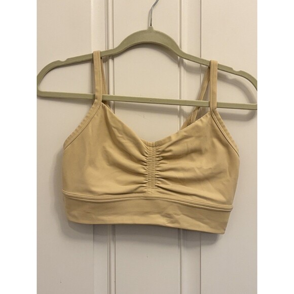 Lululemon Nulu Front Gather Sports Bra Sz 6 Prosecco color running yoga Gym - Picture 5 of 11